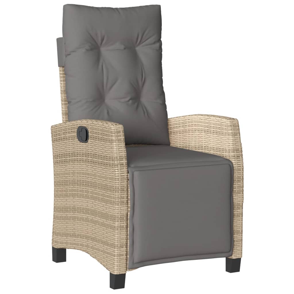 3-delige Bistroset met kussens poly rattan gemengd beige is nu te koop bij PeponiXL, paradijselijk wonen!