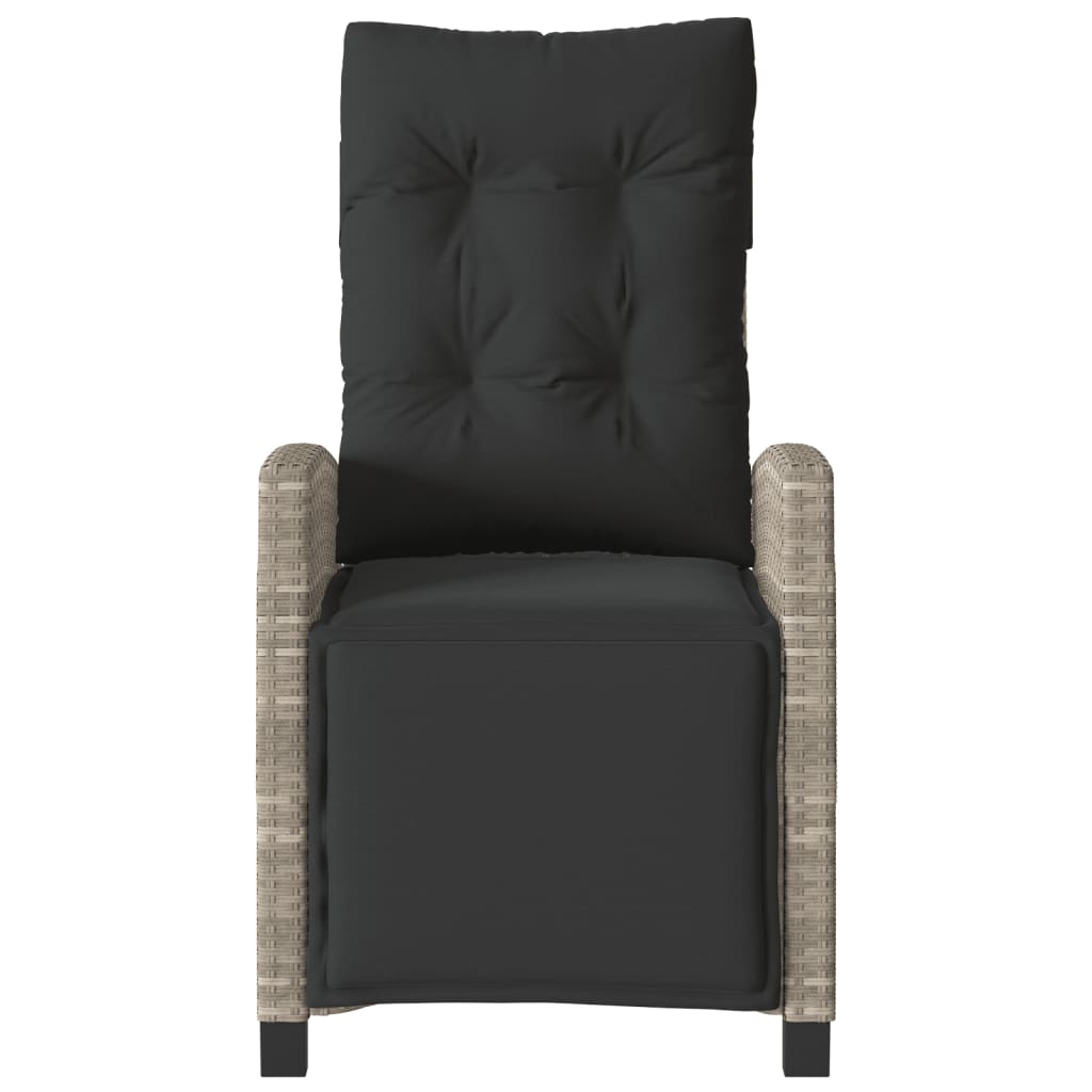 3-delige Bistroset met kussens poly rattan lichtgrijs is nu te koop bij PeponiXL, paradijselijk wonen!
