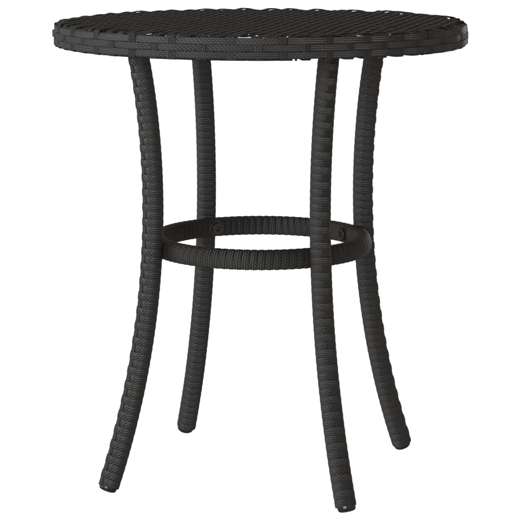 3-delige Bistroset met kussens poly rattan zwart is nu te koop bij PeponiXL, paradijselijk wonen!