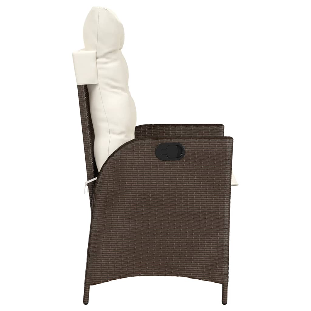 3-delige Bistroset met kussens poly rattan bruin is nu te koop bij PeponiXL, paradijselijk wonen!