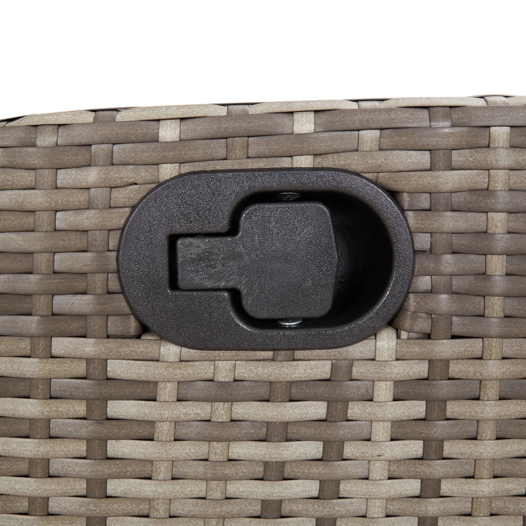 3-delige Bistroset met kussens poly rattan grijs is nu te koop bij PeponiXL, paradijselijk wonen!