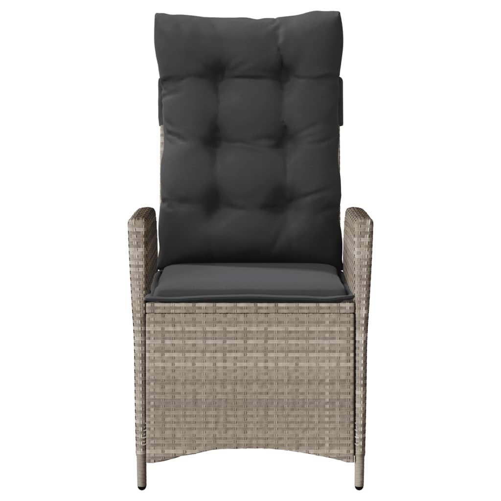 3-delige Bistroset met kussens poly rattan lichtgrijs is nu te koop bij PeponiXL, paradijselijk wonen!