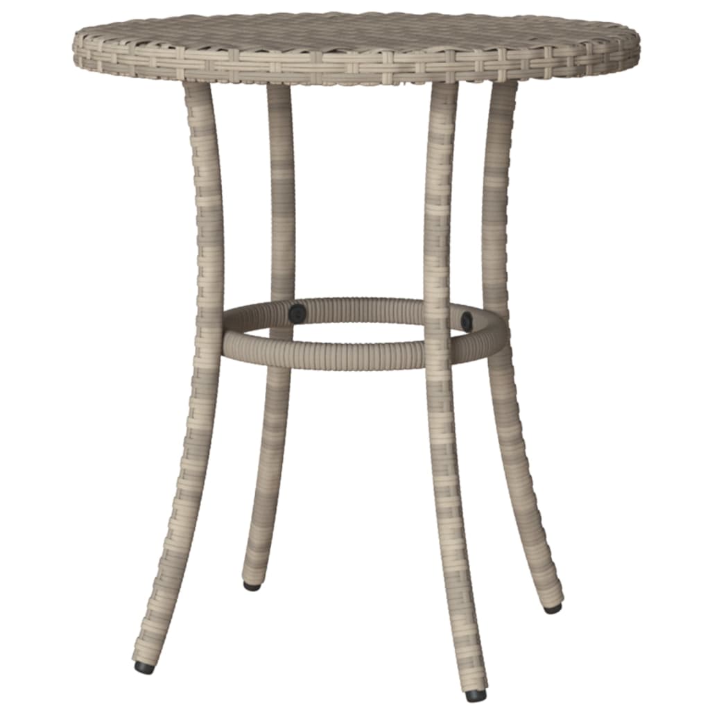 3-delige Bistroset met kussens poly rattan lichtgrijs is nu te koop bij PeponiXL, paradijselijk wonen!