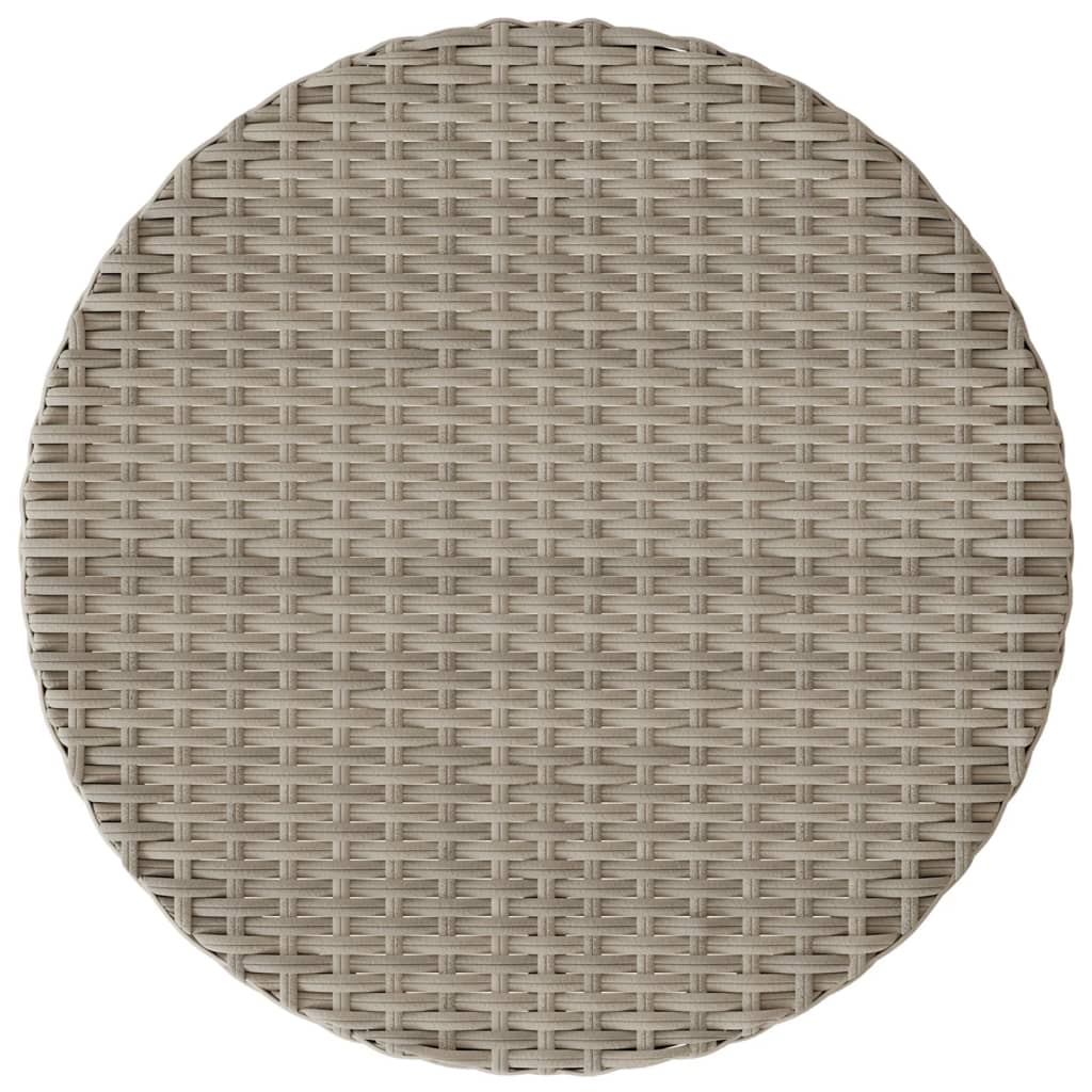 3-delige Bistroset met kussens poly rattan lichtgrijs is nu te koop bij PeponiXL, paradijselijk wonen!