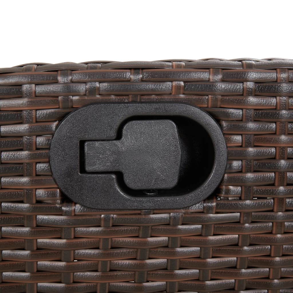 Tuinstoelen 2 st verstelbaar met voetensteun poly rattan bruin is nu te koop bij PeponiXL, paradijselijk wonen!