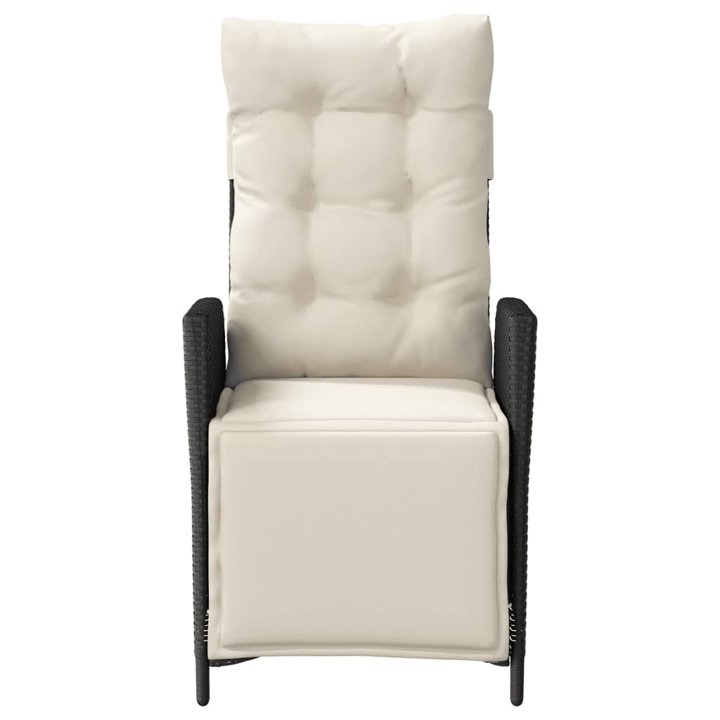 3-delige Bistroset met kussens poly rattan zwart is nu te koop bij PeponiXL, paradijselijk wonen!