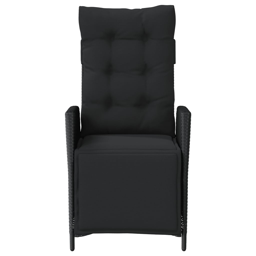 3-delige Bistroset met kussens poly rattan zwart is nu te koop bij PeponiXL, paradijselijk wonen!