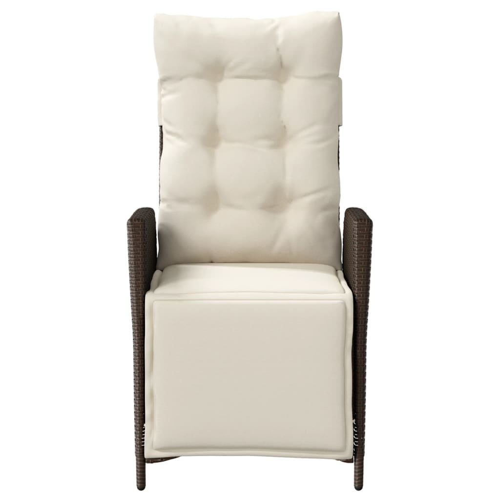 3-delige Bistroset met kussens poly rattan bruin is nu te koop bij PeponiXL, paradijselijk wonen!