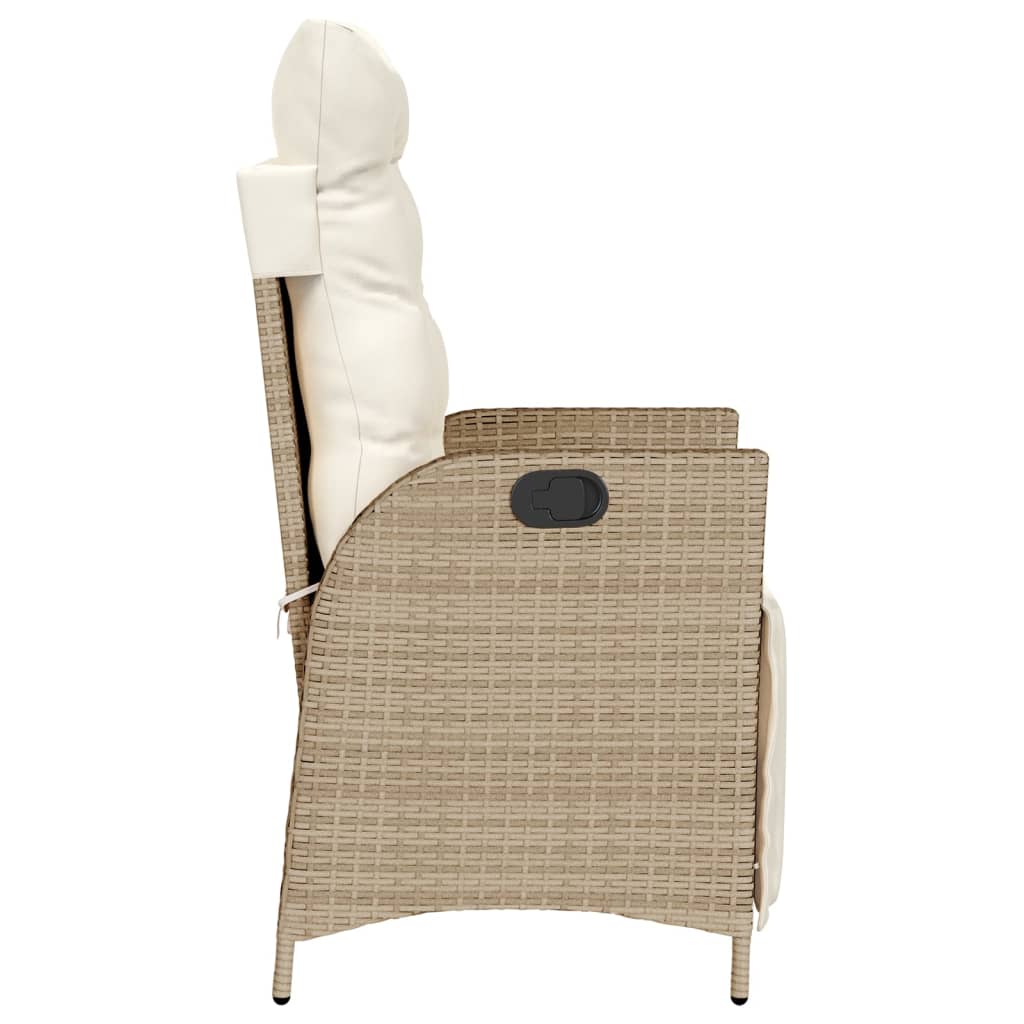 3-delige Bistroset met kussens poly rattan beige is nu te koop bij PeponiXL, paradijselijk wonen!