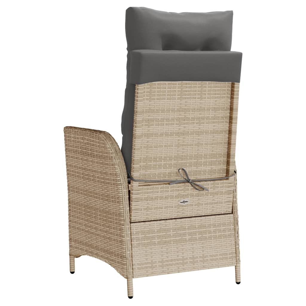 3-delige Bistroset met kussens poly rattan gemengd beige is nu te koop bij PeponiXL, paradijselijk wonen!