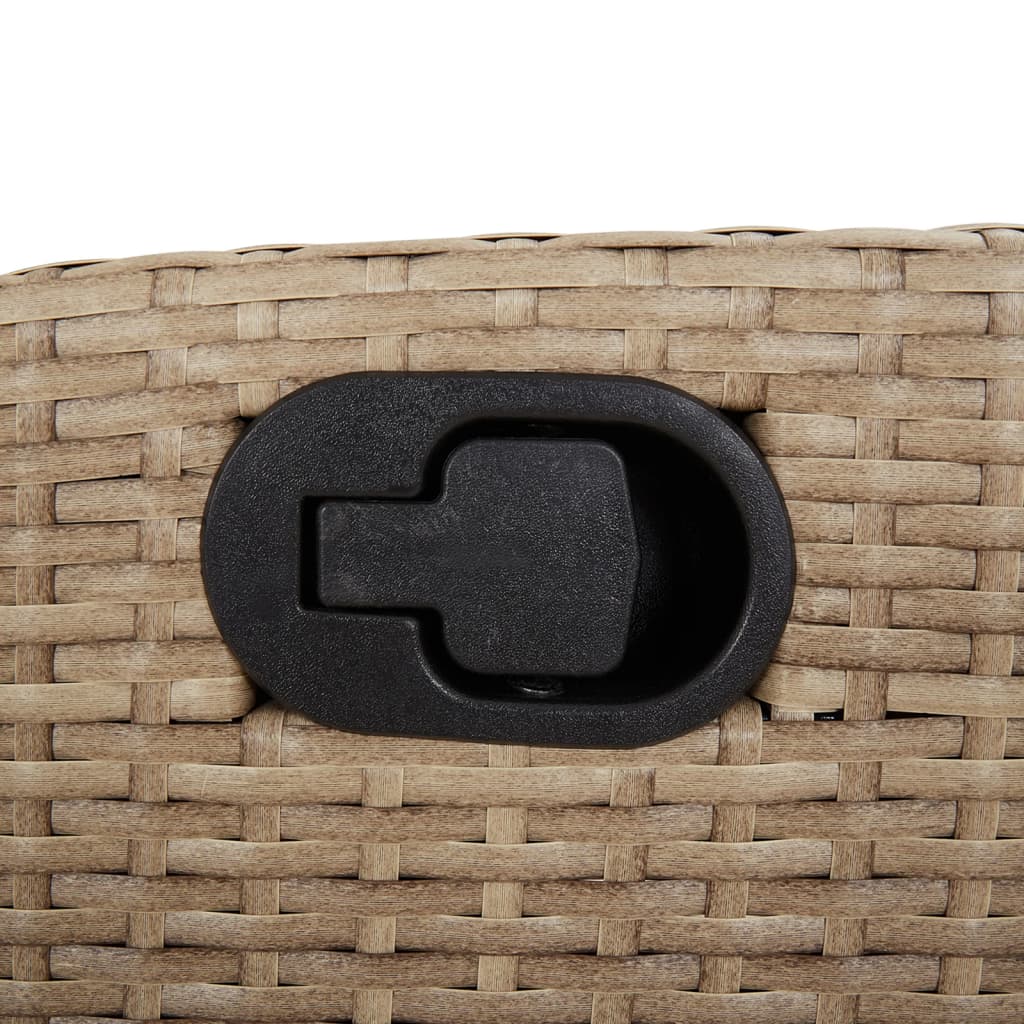 3-delige Bistroset met kussens poly rattan gemengd beige is nu te koop bij PeponiXL, paradijselijk wonen!