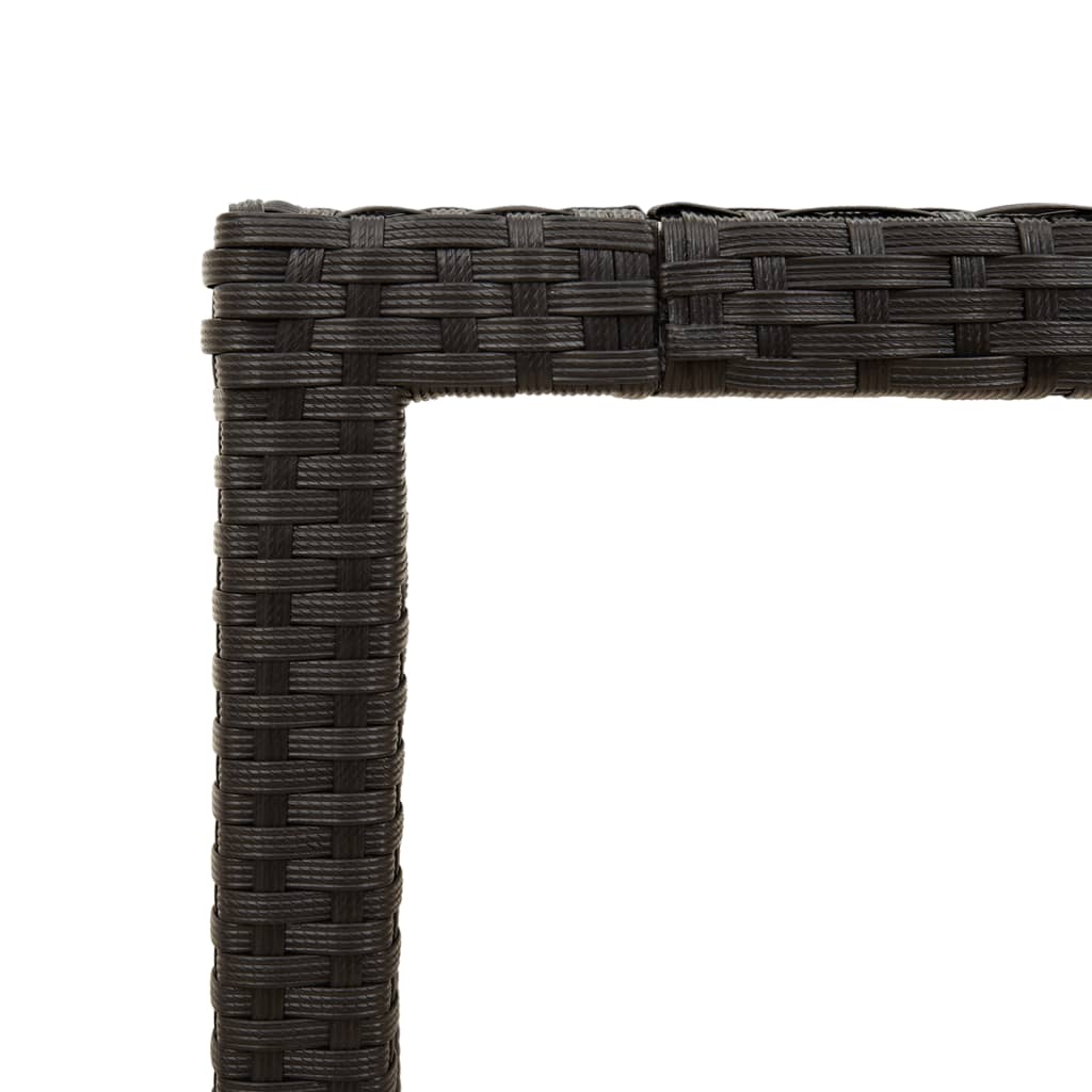 Tuintafel met glazen blad 190x90x75 cm poly rattan zwart is nu te koop bij PeponiXL, paradijselijk wonen!