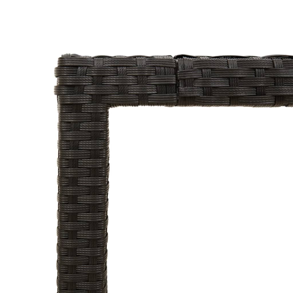 Tuintafel met acaciahouten blad 190x90x75 cm poly rattan zwart is nu te koop bij PeponiXL, paradijselijk wonen!