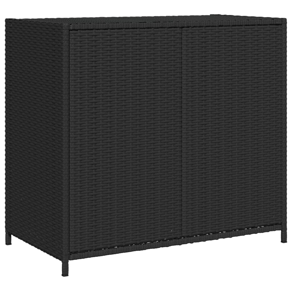 Tuinkast 83x45x76 cm poly rattan zwart is nu te koop bij PeponiXL, paradijselijk wonen!