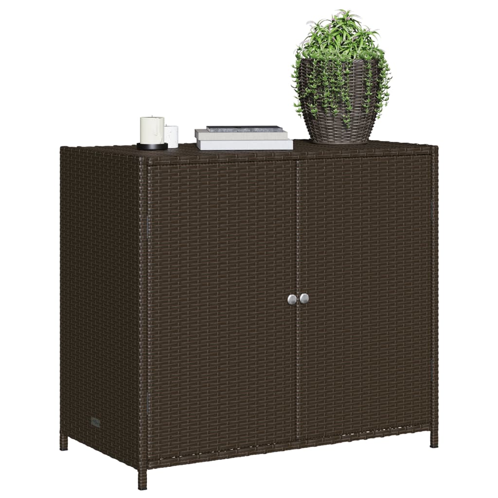 Tuinkast 83x45x76 cm poly rattan bruin is nu te koop bij PeponiXL, paradijselijk wonen!