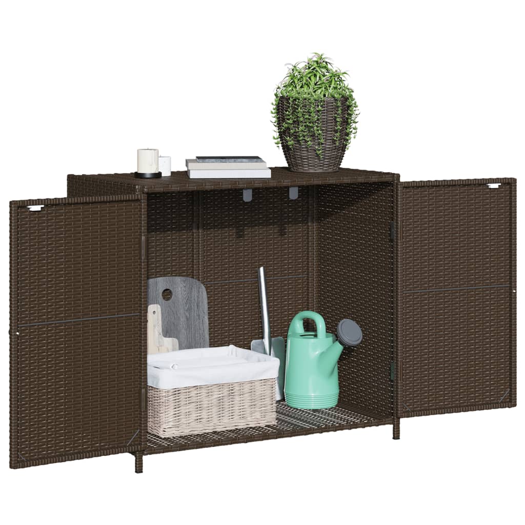 Tuinkast 83x45x76 cm poly rattan bruin is nu te koop bij PeponiXL, paradijselijk wonen!