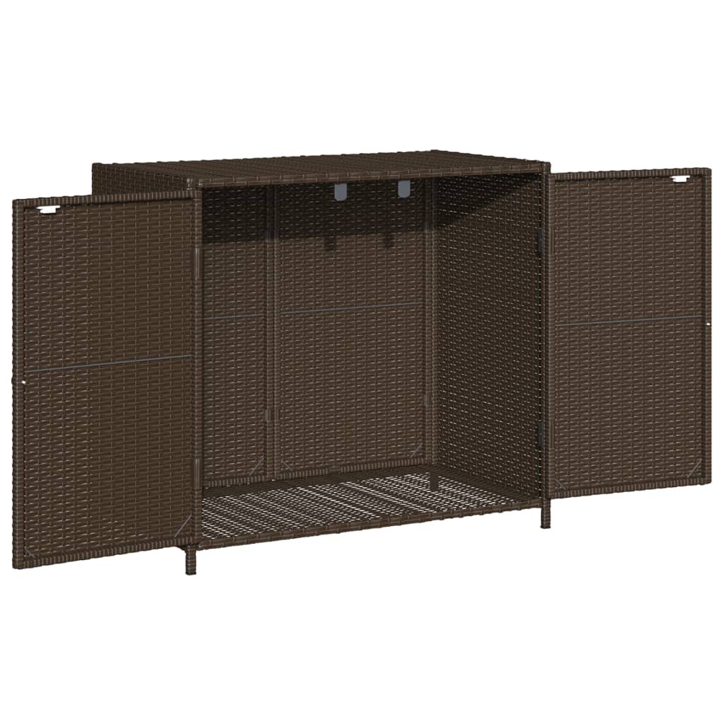 Tuinkast 83x45x76 cm poly rattan bruin is nu te koop bij PeponiXL, paradijselijk wonen!