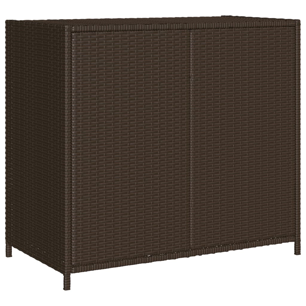 Tuinkast 83x45x76 cm poly rattan bruin is nu te koop bij PeponiXL, paradijselijk wonen!