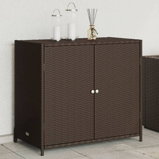 Tuinkast 83x45x76 cm poly rattan bruin is nu te koop bij PeponiXL, paradijselijk wonen!