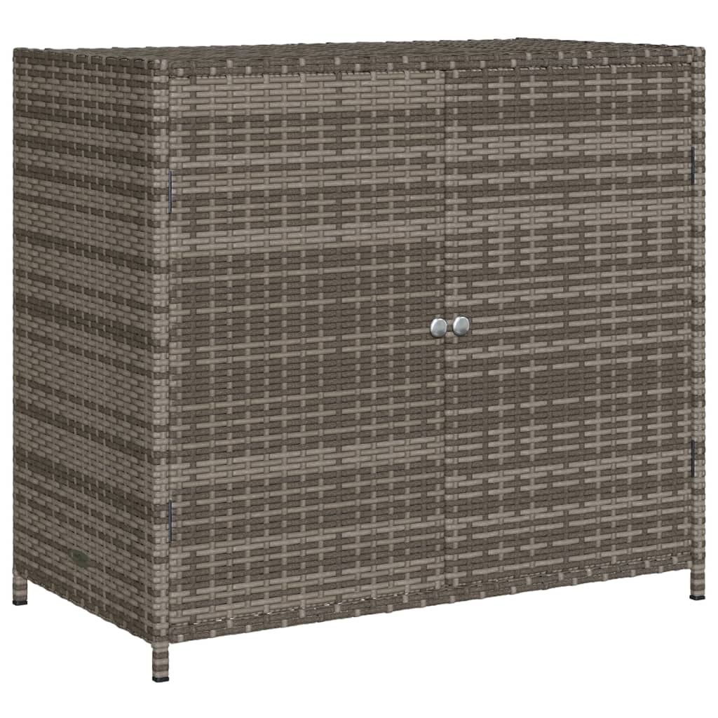 Tuinkast 83x45x76 cm poly rattan grijs is nu te koop bij PeponiXL, paradijselijk wonen!