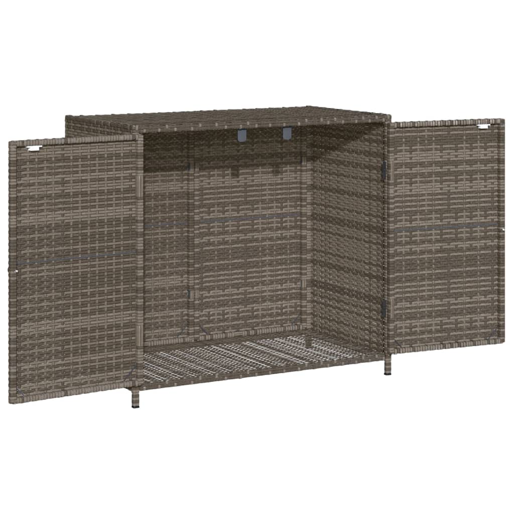 Tuinkast 83x45x76 cm poly rattan grijs is nu te koop bij PeponiXL, paradijselijk wonen!