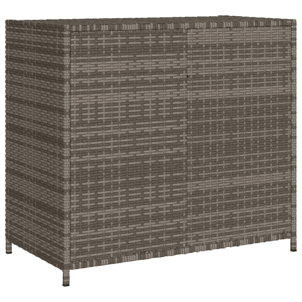 Tuinkast 83x45x76 cm poly rattan grijs is nu te koop bij PeponiXL, paradijselijk wonen!