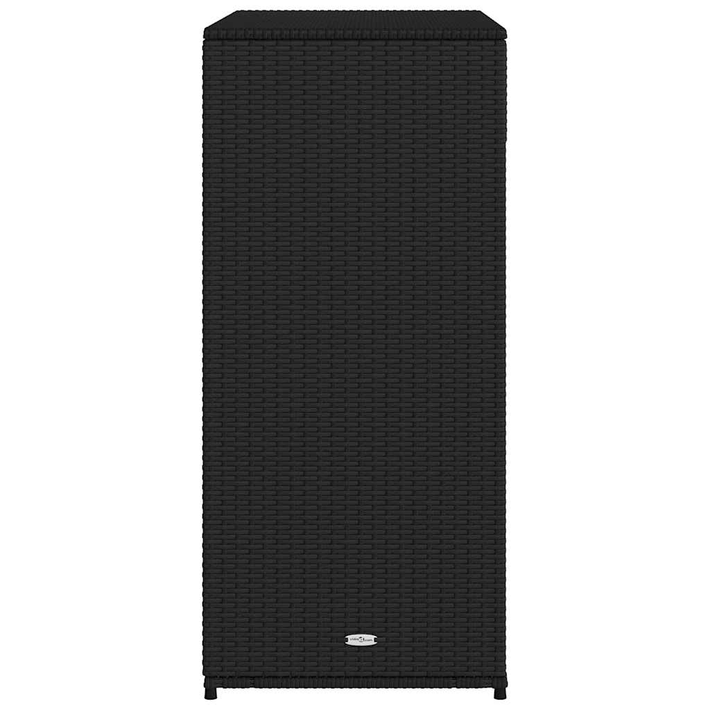 Tuinkast 105x55x113 cm poly rattan zwart is nu te koop bij PeponiXL, paradijselijk wonen!