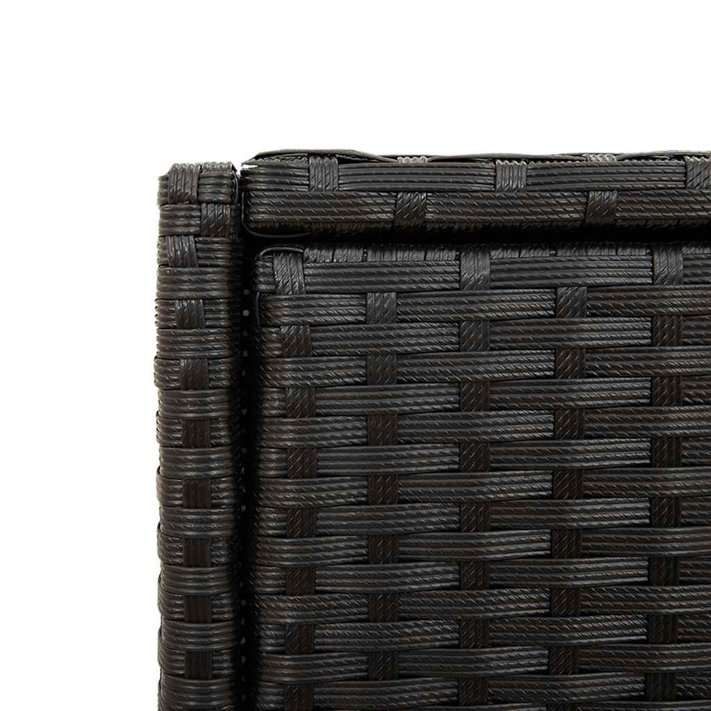 Tuinkast 105x55x113 cm poly rattan zwart is nu te koop bij PeponiXL, paradijselijk wonen!