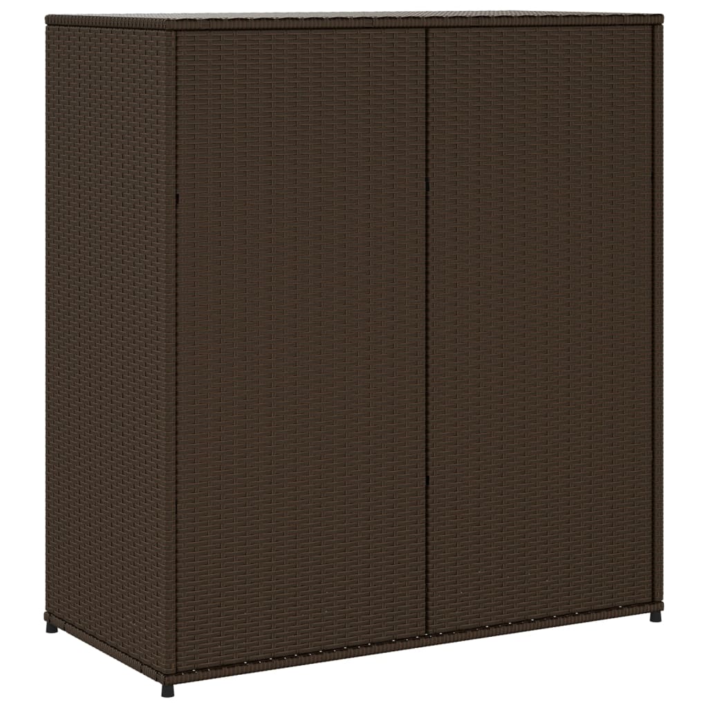 Tuinkast 105x55x113 cm poly rattan bruin is nu te koop bij PeponiXL, paradijselijk wonen!