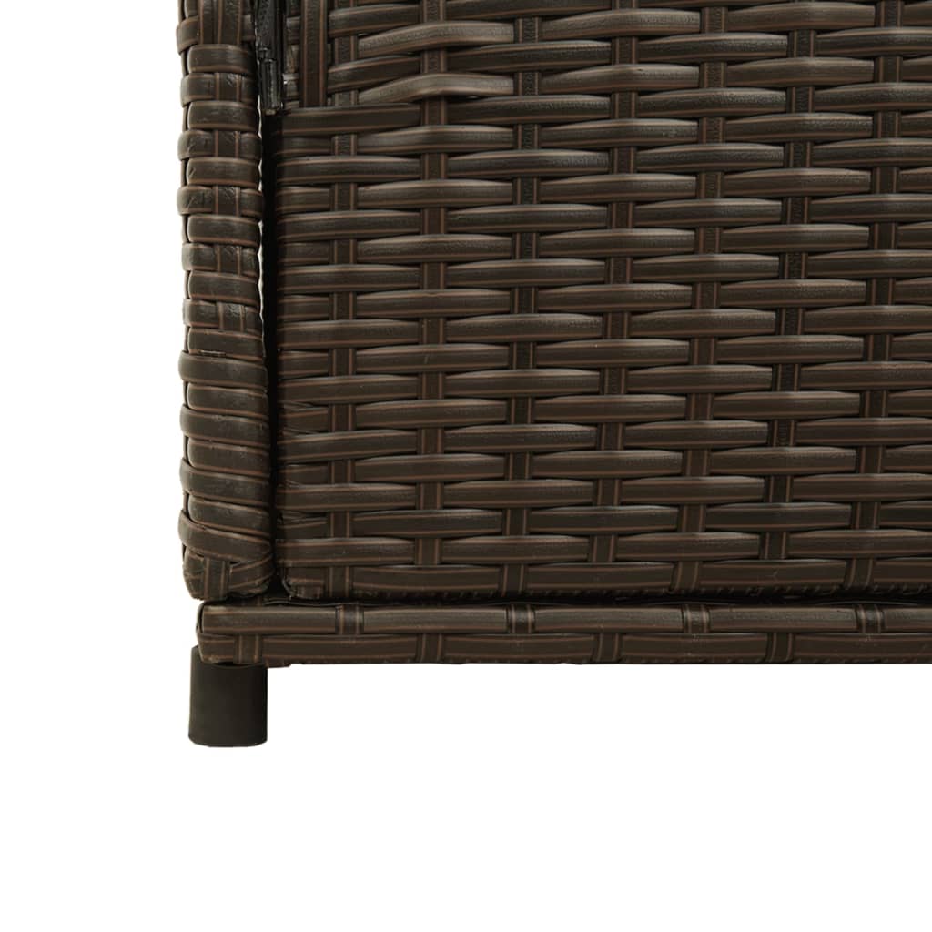 Tuinkast 105x55x113 cm poly rattan bruin is nu te koop bij PeponiXL, paradijselijk wonen!
