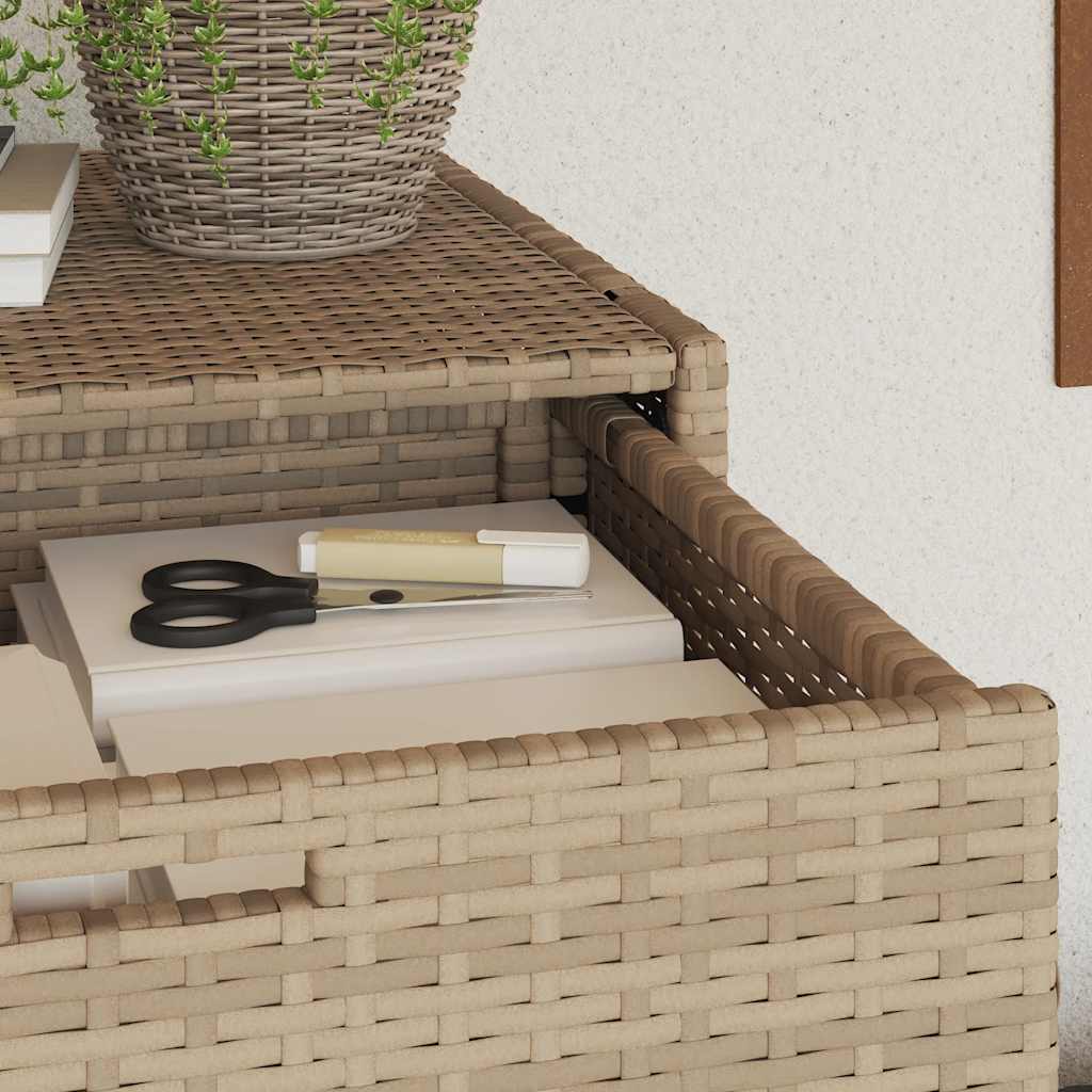 Tuinkast 105x55x113 cm poly rattan beige is nu te koop bij PeponiXL, paradijselijk wonen!