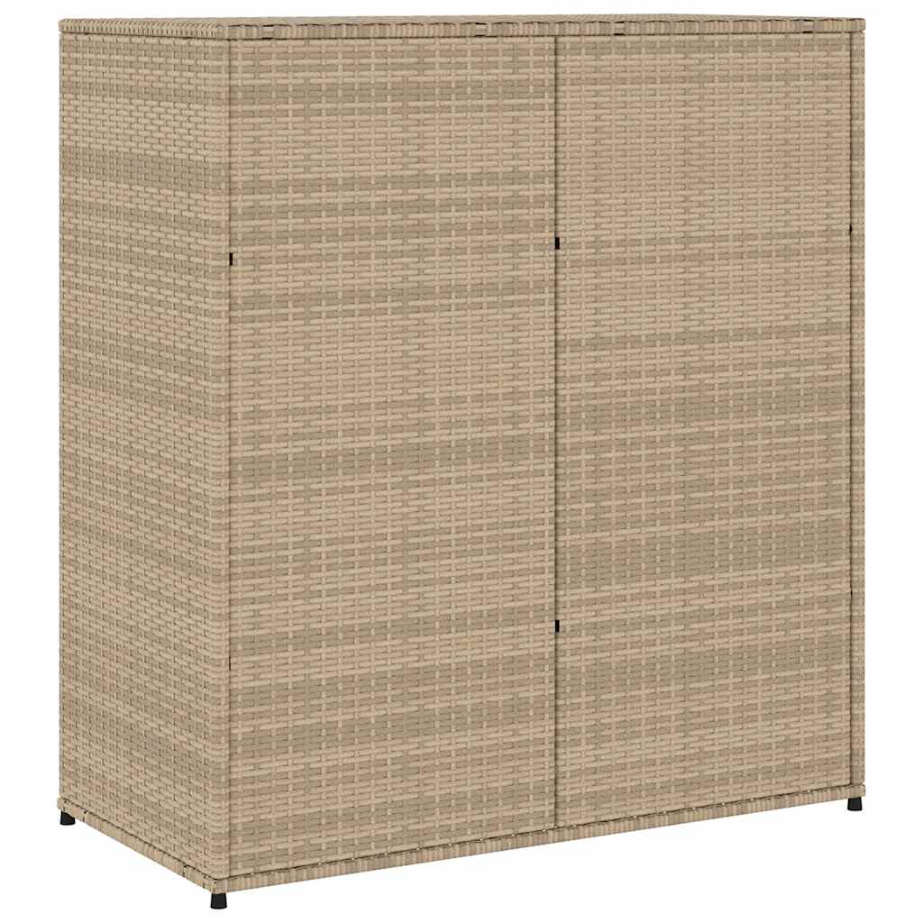 Tuinkast 105x55x113 cm poly rattan beige is nu te koop bij PeponiXL, paradijselijk wonen!
