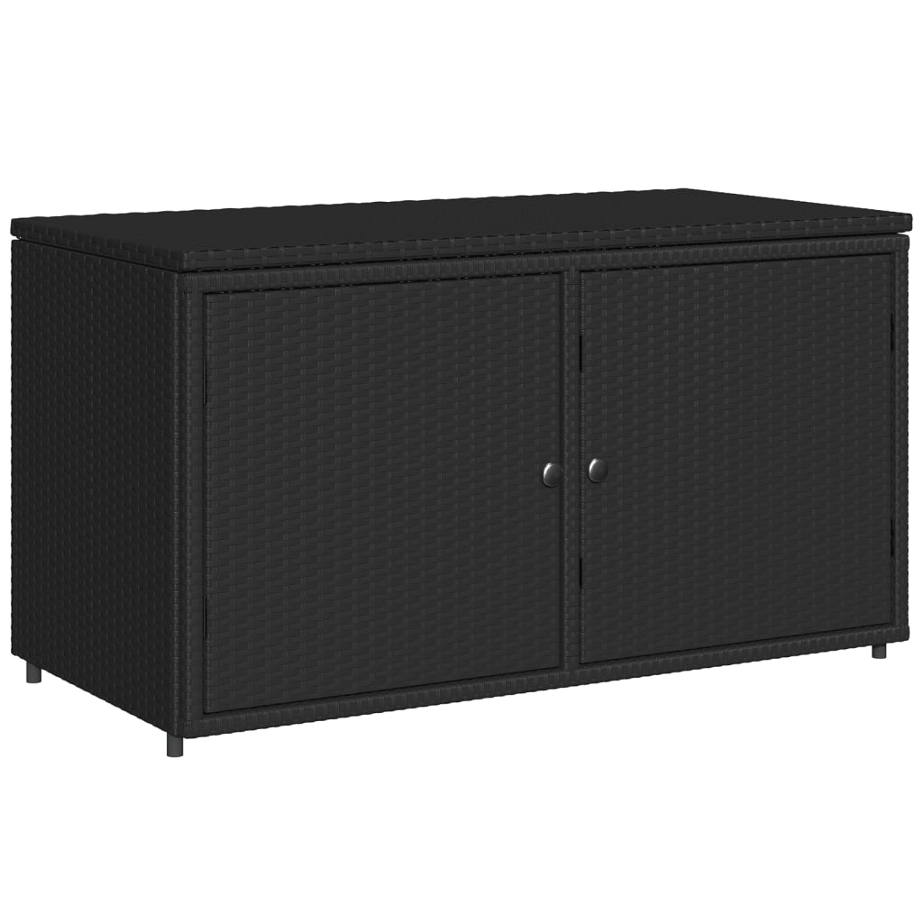 Tuinkast 110x55x60,5 cm poly rattan zwart is nu te koop bij PeponiXL, paradijselijk wonen!