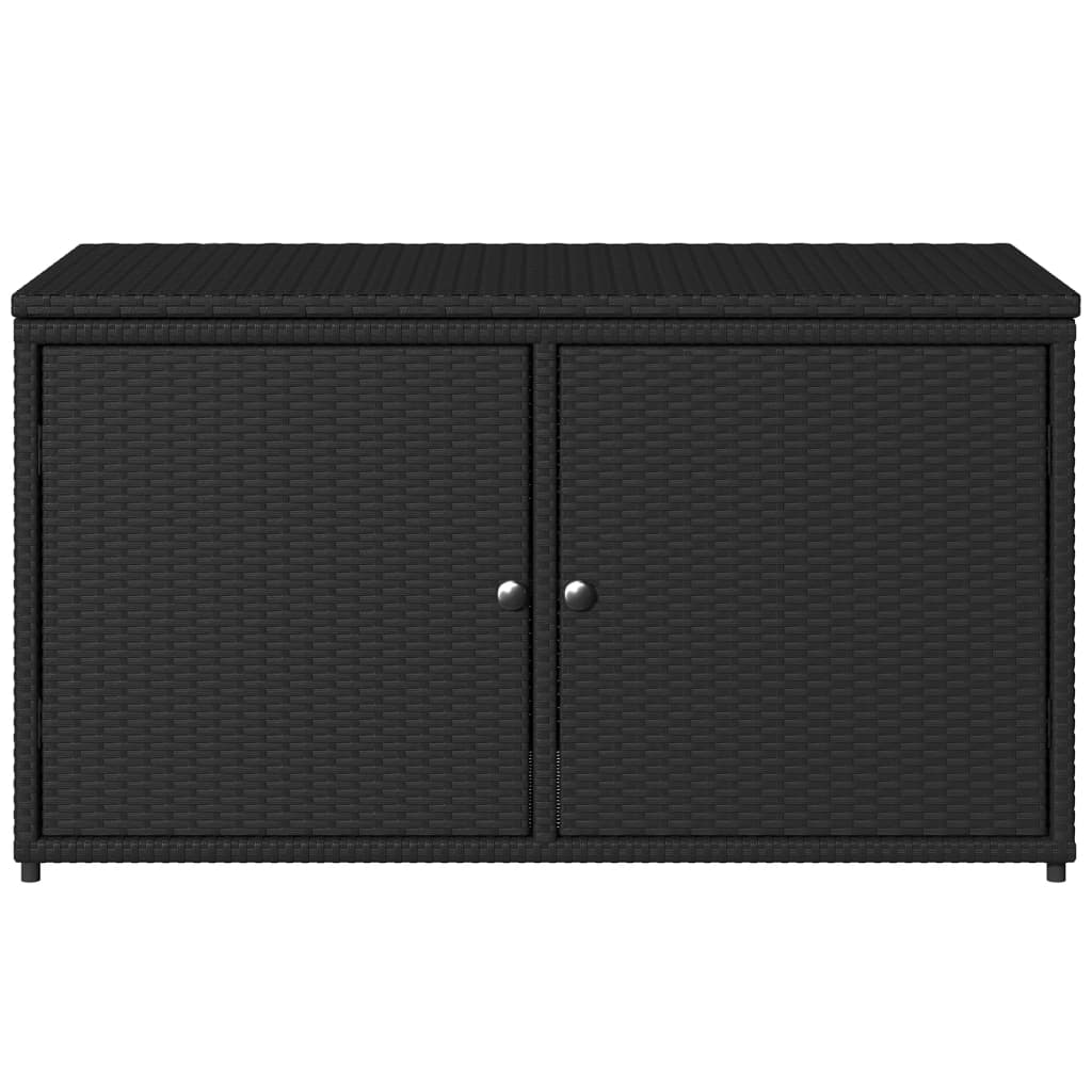 Tuinkast 110x55x60,5 cm poly rattan zwart is nu te koop bij PeponiXL, paradijselijk wonen!