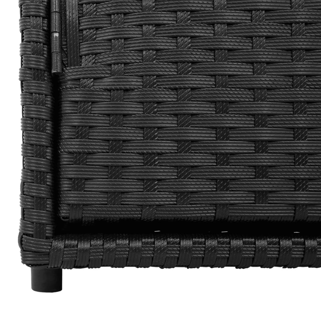Tuinkast 110x55x60,5 cm poly rattan zwart is nu te koop bij PeponiXL, paradijselijk wonen!
