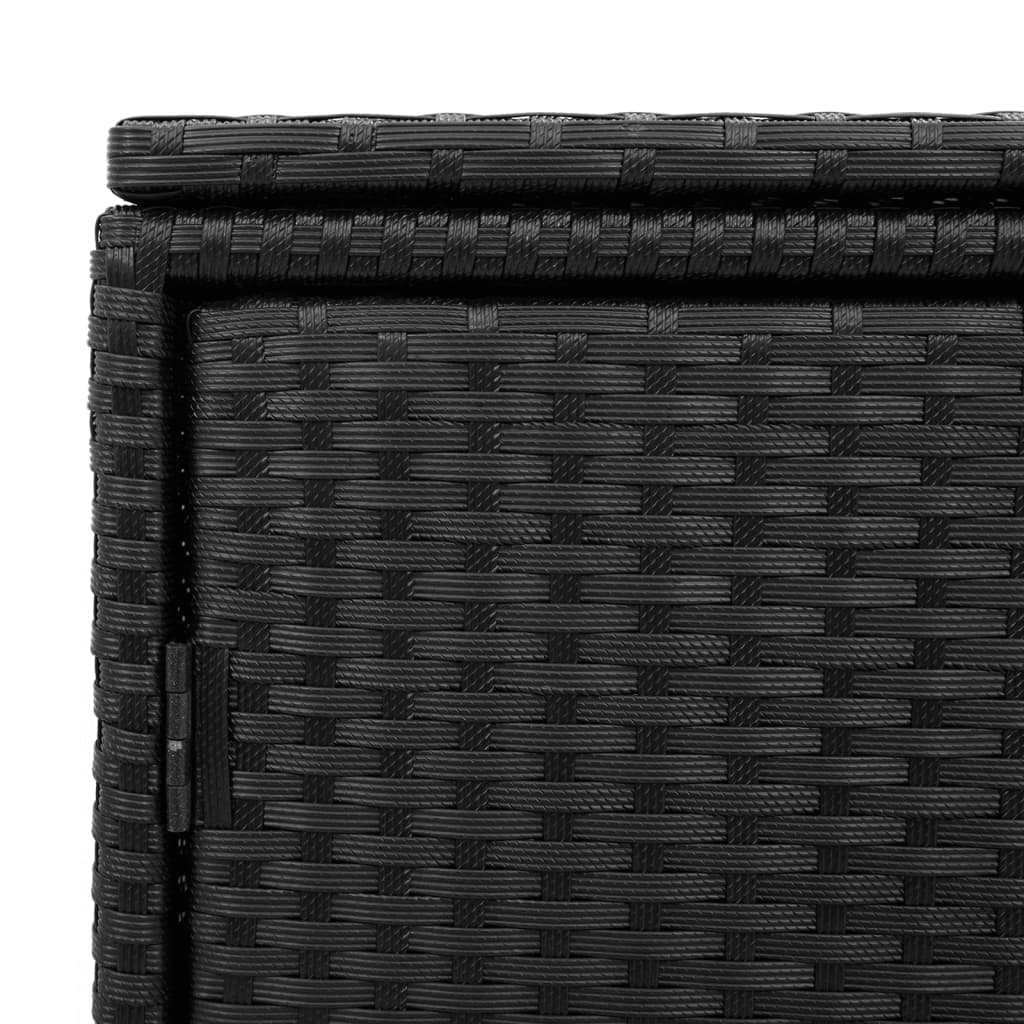 Tuinkast 110x55x60,5 cm poly rattan zwart is nu te koop bij PeponiXL, paradijselijk wonen!