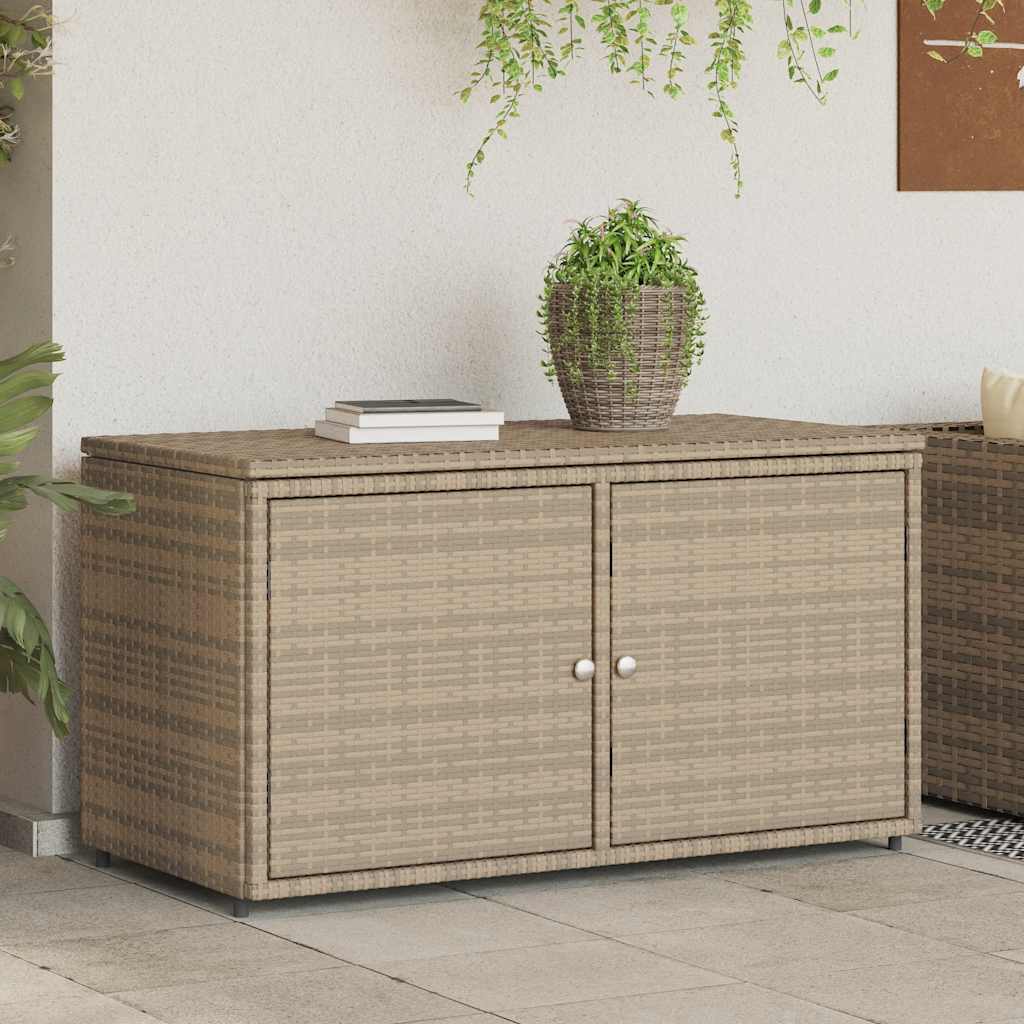 Tuinkast 110x55x60,5 cm poly rattan beige is nu te koop bij PeponiXL, paradijselijk wonen!