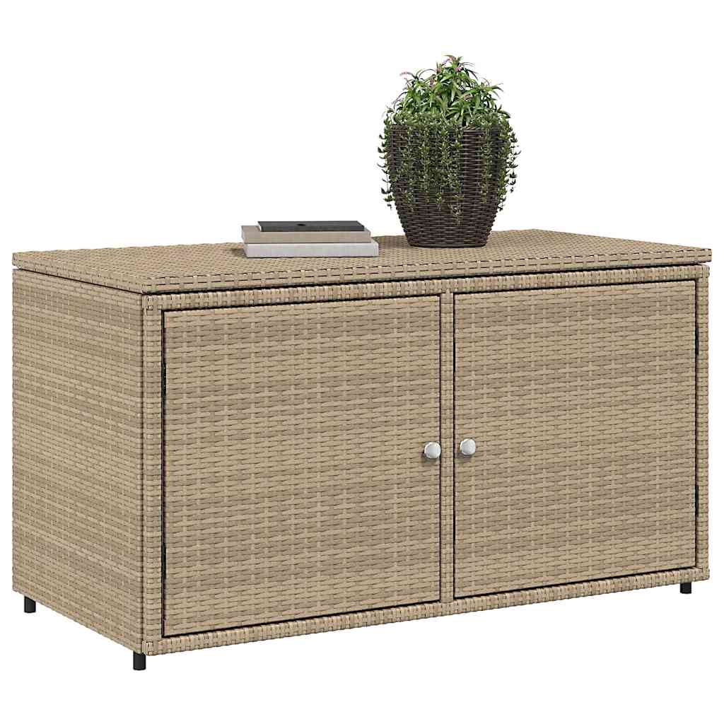 Tuinkast 110x55x60,5 cm poly rattan beige is nu te koop bij PeponiXL, paradijselijk wonen!