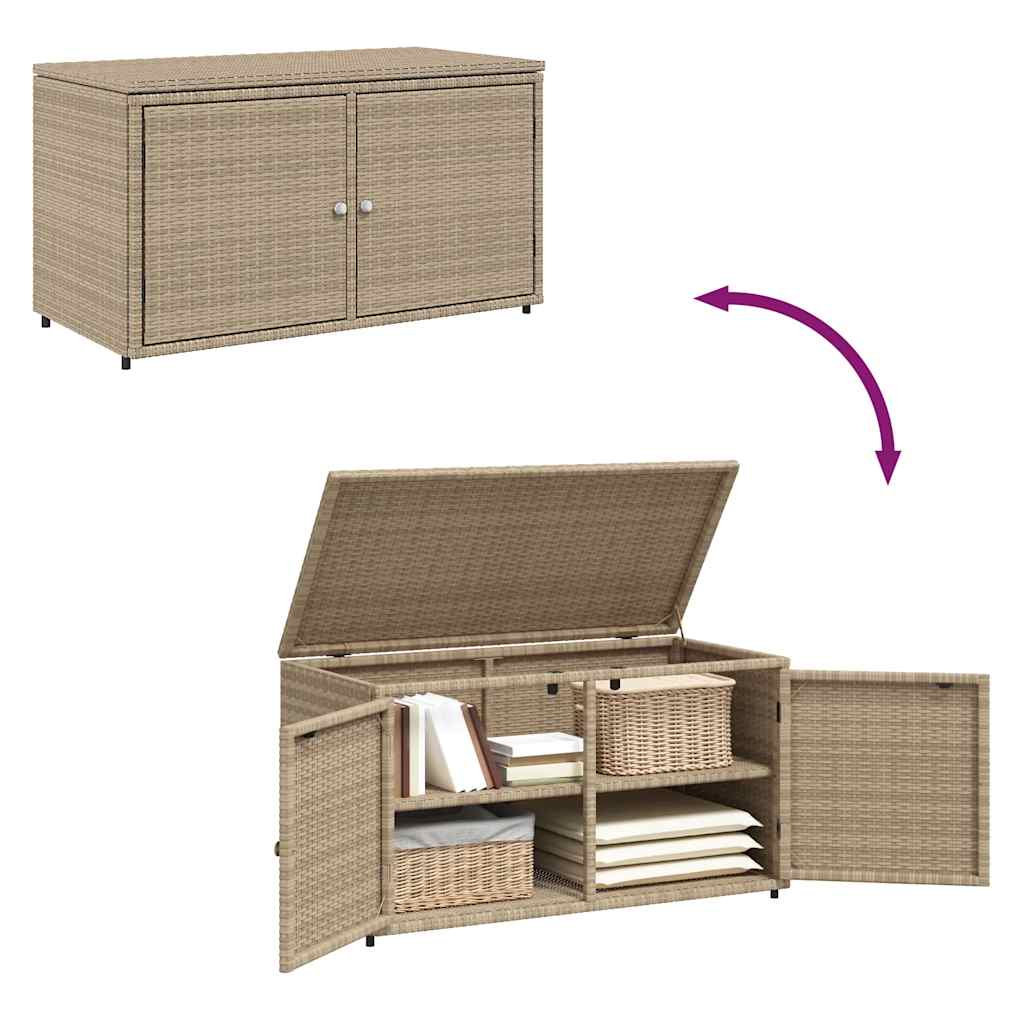 Tuinkast 110x55x60,5 cm poly rattan beige is nu te koop bij PeponiXL, paradijselijk wonen!