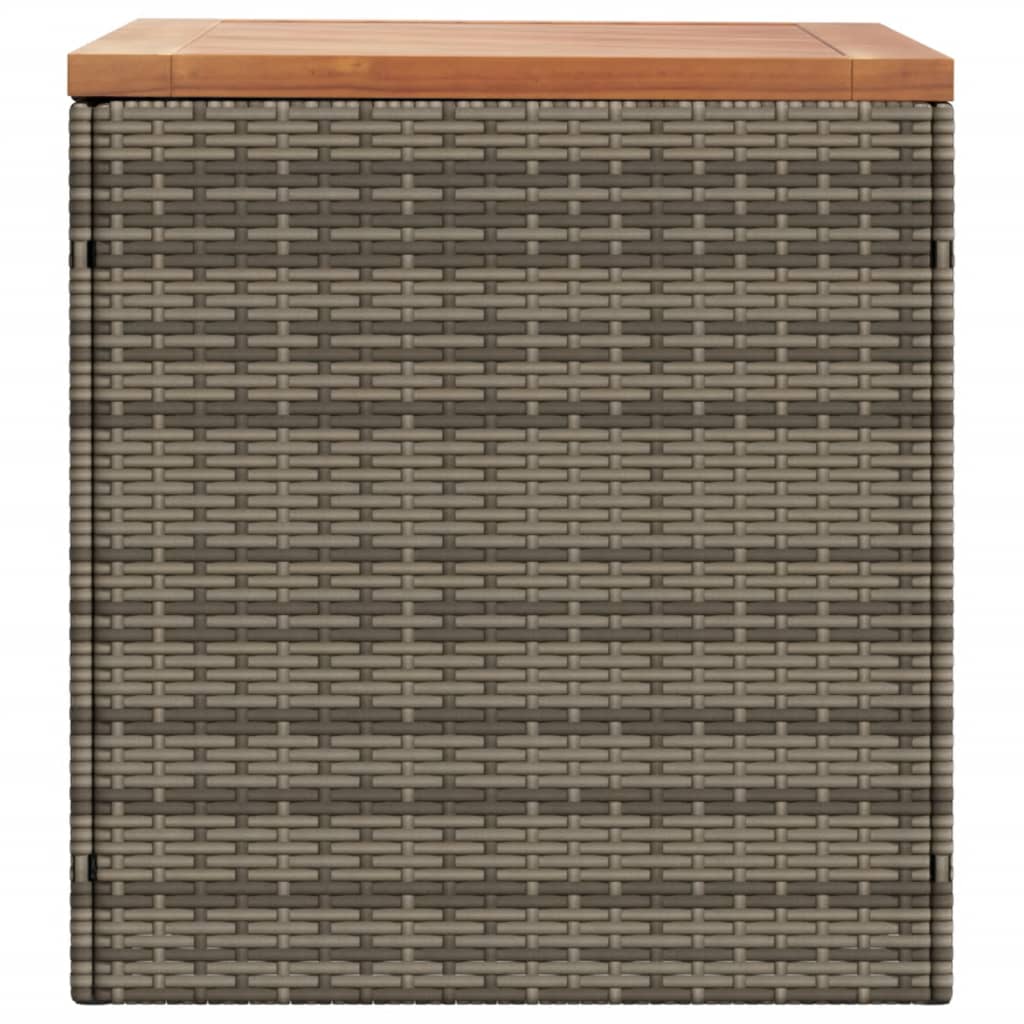 Tuinbox 110x50x54 cm poly rattan en acaciahout grijs is nu te koop bij PeponiXL, paradijselijk wonen!