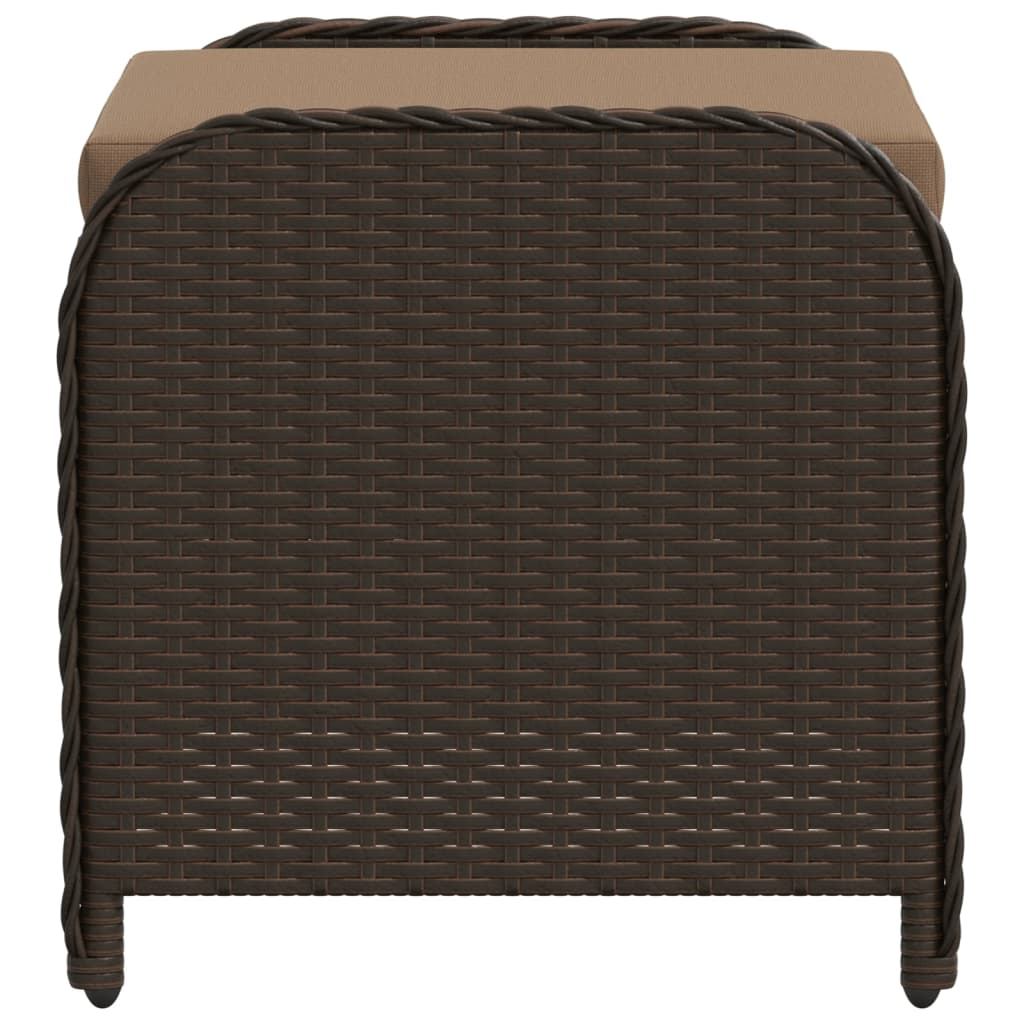 Tuinkruk met kussen 58x46x46 cm poly rattan bruin is nu te koop bij PeponiXL, paradijselijk wonen!
