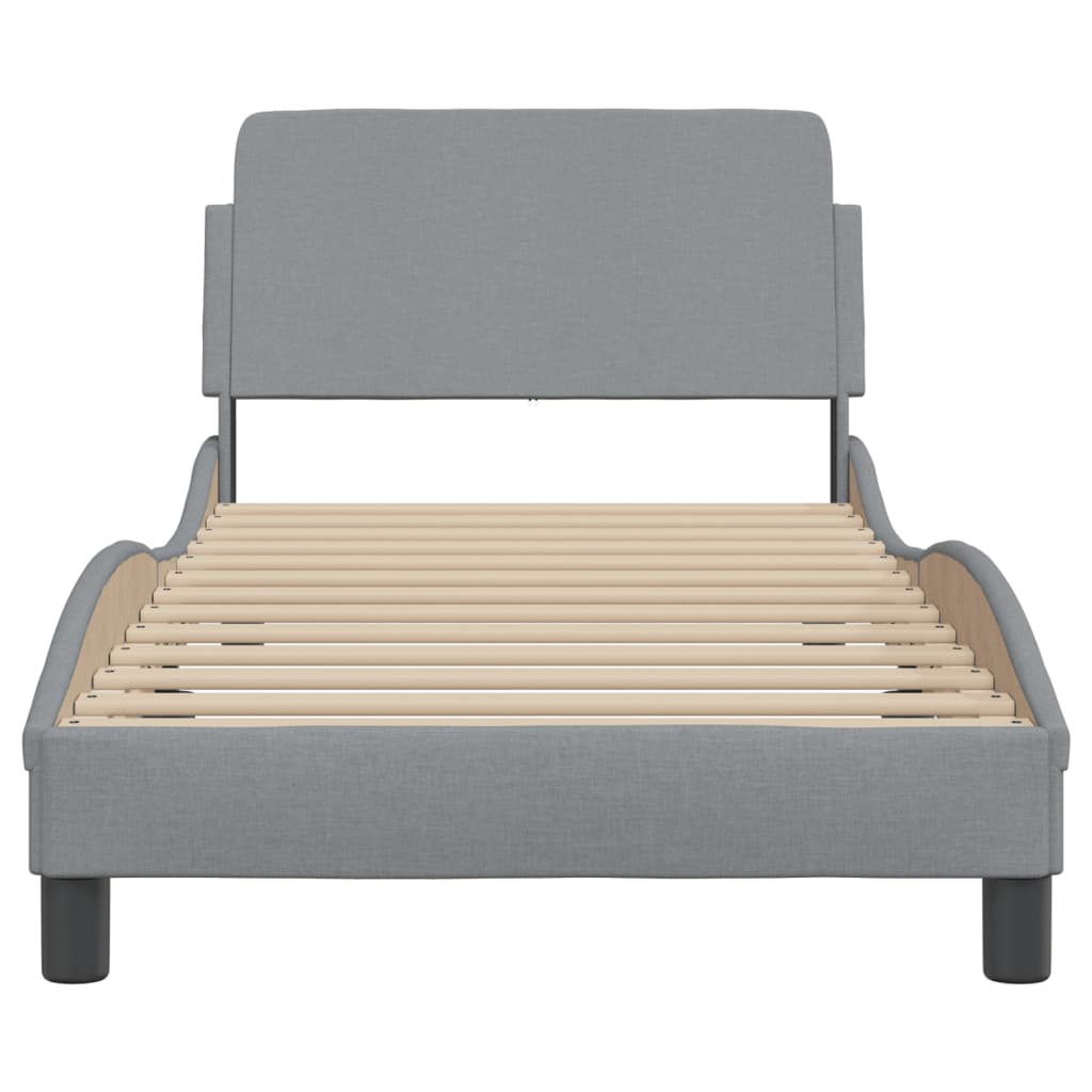 Bedframe "Dover" 80x200 cm stof lichtgrijs is nu te koop bij PeponiXL, paradijselijk wonen!