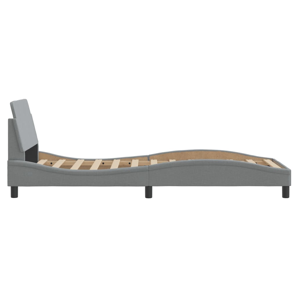 Bedframe "Dover" 80x200 cm stof lichtgrijs is nu te koop bij PeponiXL, paradijselijk wonen!