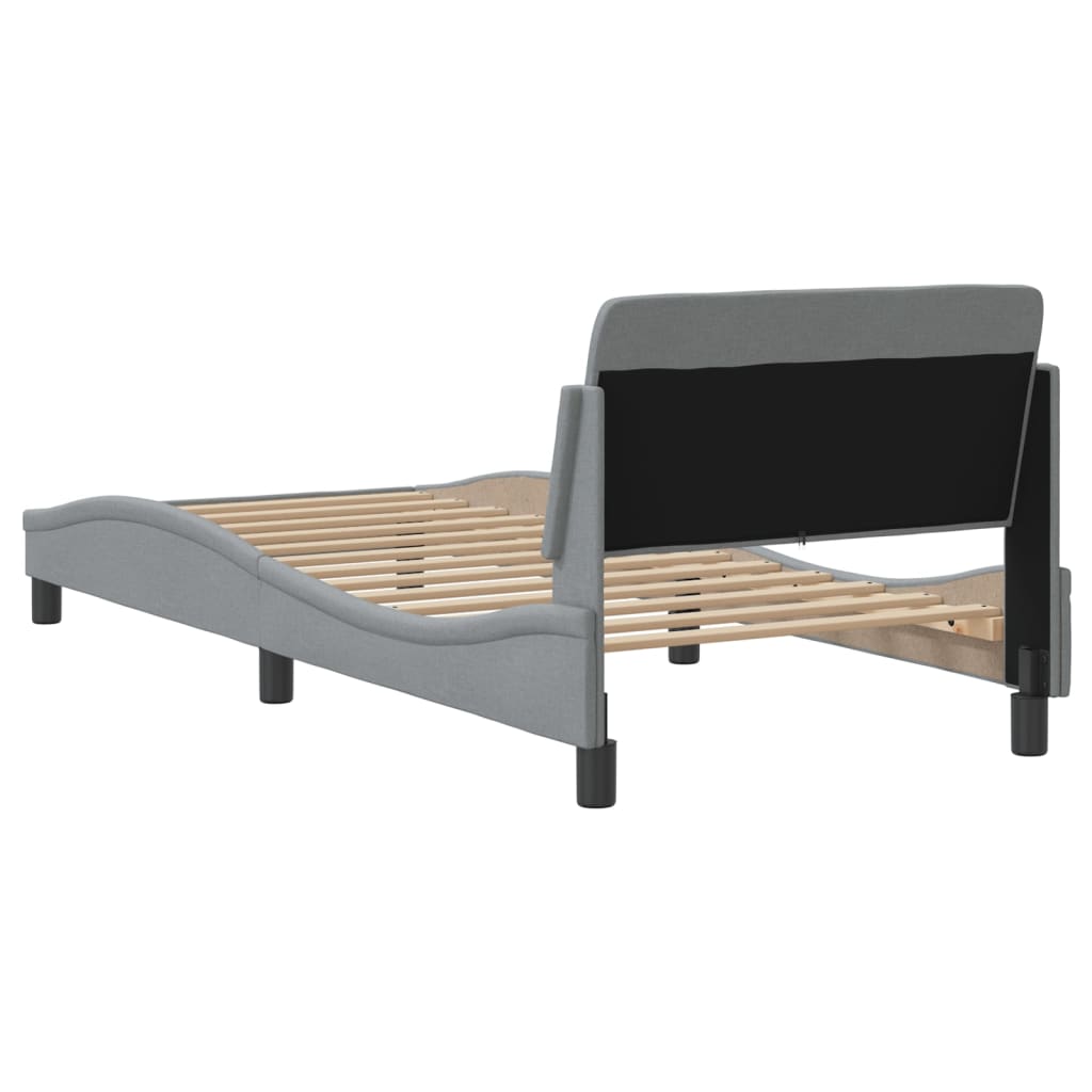 Bedframe "Dover" 80x200 cm stof lichtgrijs is nu te koop bij PeponiXL, paradijselijk wonen!