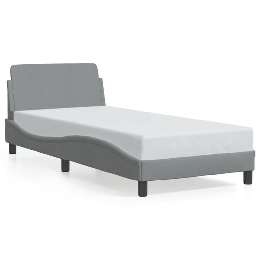 Bedframe "Dover" 80x200 cm stof lichtgrijs is nu te koop bij PeponiXL, paradijselijk wonen!