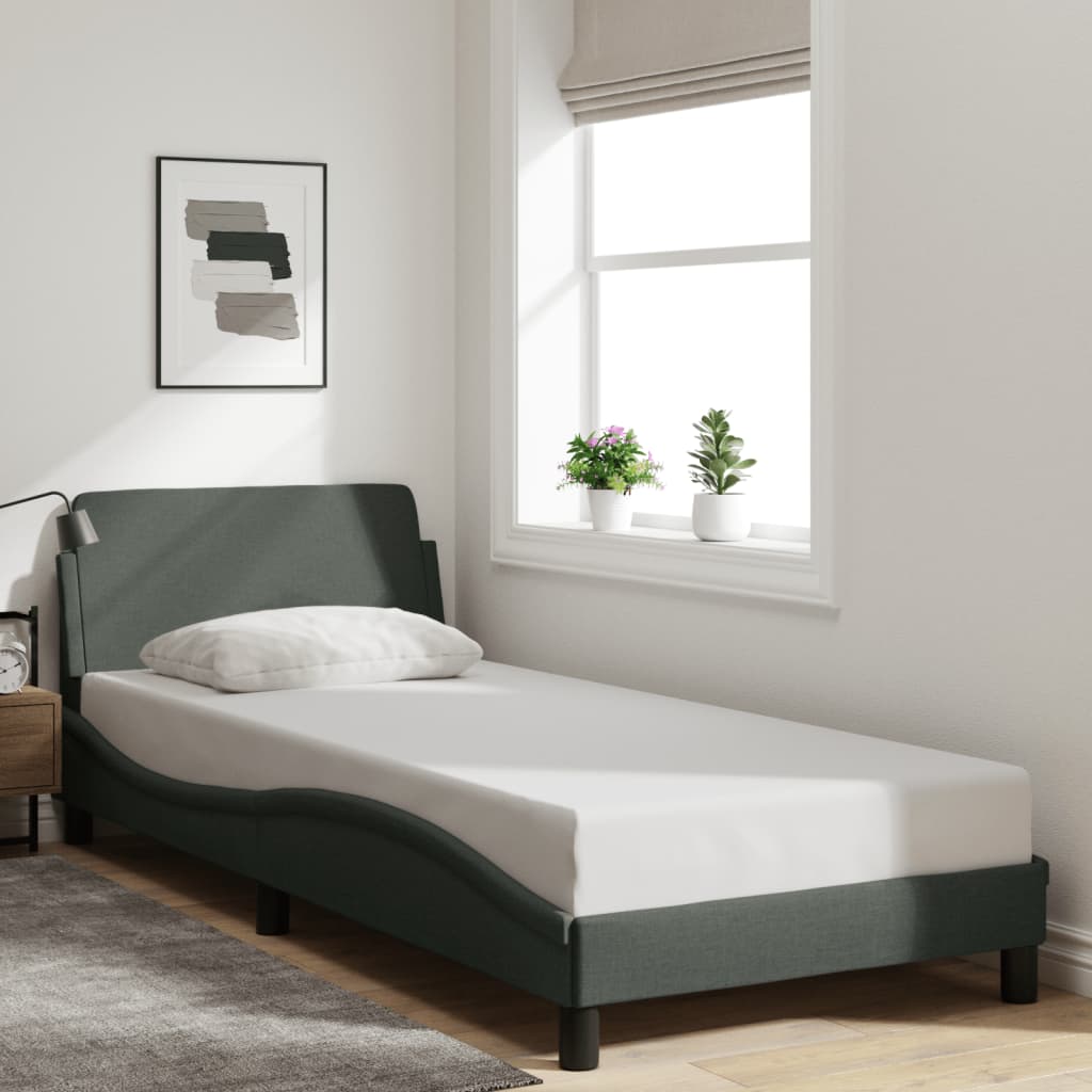 Bedframe "Dover" 80x200 cm stof donkergrijs is nu te koop bij PeponiXL, paradijselijk wonen!