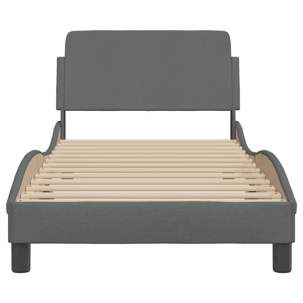 Bedframe "Dover" 80x200 cm stof donkergrijs is nu te koop bij PeponiXL, paradijselijk wonen!