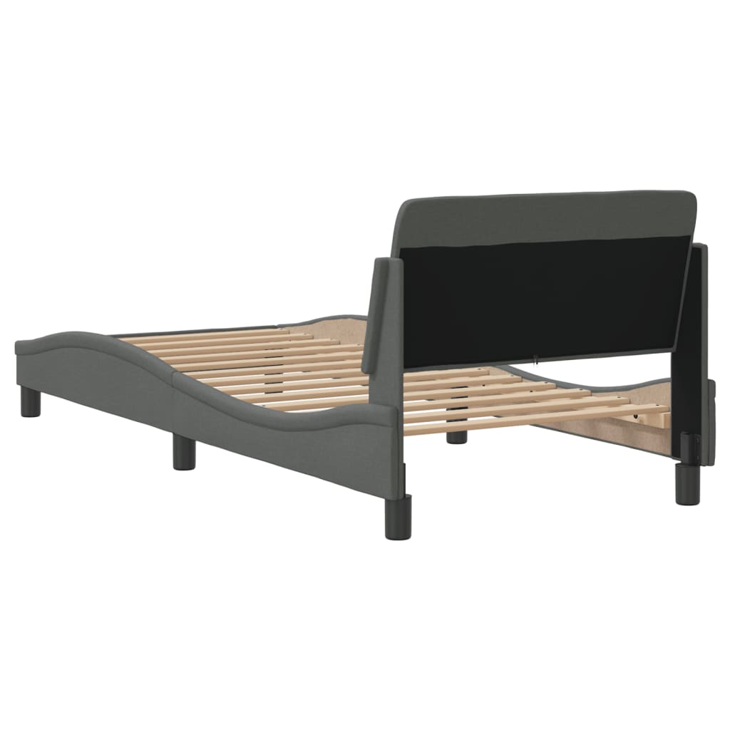 Bedframe "Dover" 80x200 cm stof donkergrijs is nu te koop bij PeponiXL, paradijselijk wonen!