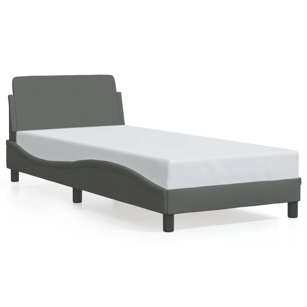 Bedframe "Dover" 80x200 cm stof donkergrijs is nu te koop bij PeponiXL, paradijselijk wonen!