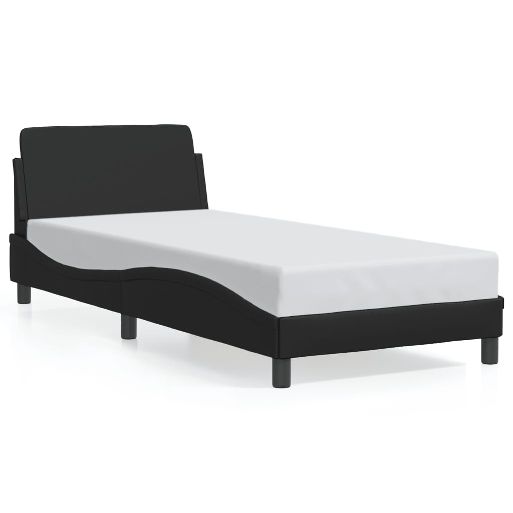 Bedframe "Dover" kunstleer zwart 80x200 cm is nu te koop bij PeponiXL, paradijselijk wonen!